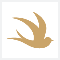 Swallow Bird Silhouette Logo