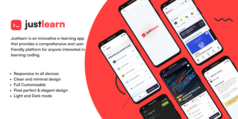 JustLearn - Online Learning Platform Flutter App
