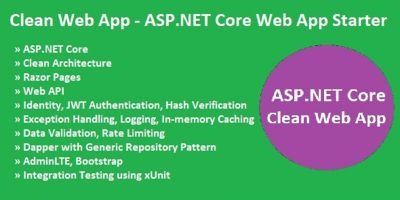 Clean Web App - ASP.NET Core 7 Web App Starter