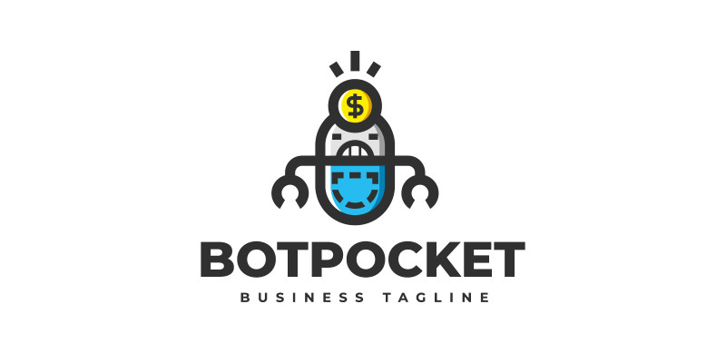 Bot Pocket Logo Template