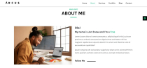 Arcus - Personal Portfolio Bootstrap HTML Template Screenshot 4