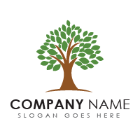 Green Tree Logo Design Template