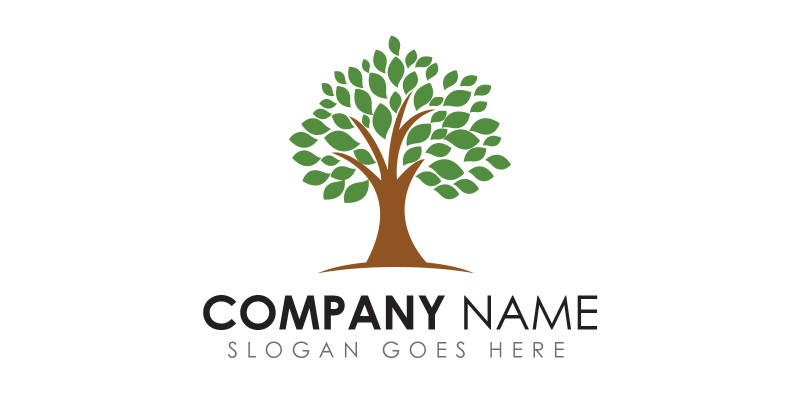 Green Tree Logo Design Template