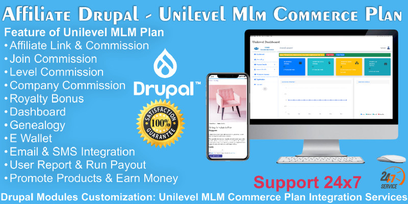 Affiliate Unilevel MLM Commerce Plan Drupal Module
