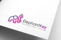Creative Elephant Key Logo Design Screenshot 1