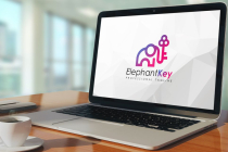 Creative Elephant Key Logo Design Screenshot 2