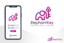 Creative Elephant Key Logo Design Screenshot 4