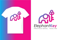 Creative Elephant Key Logo Design Screenshot 5