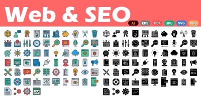 150 Web and SEO Vector Icons pack