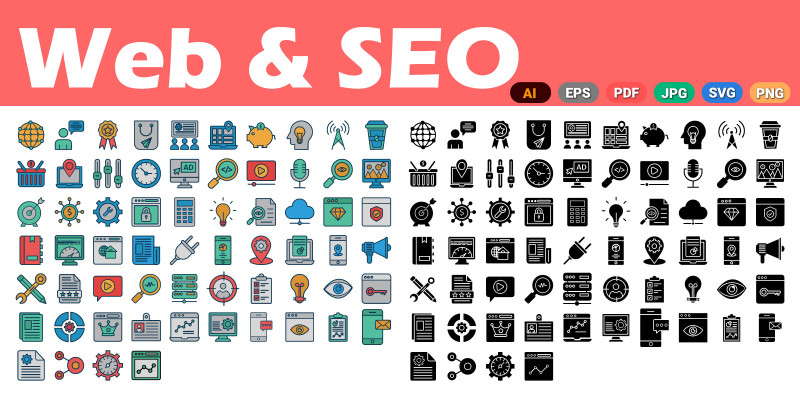 150 Web and SEO Vector Icons pack