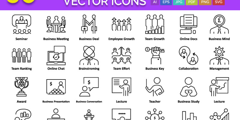 Project Management Vector Icon AI EPS