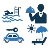 Travel And Tour Glyph Vector Icons