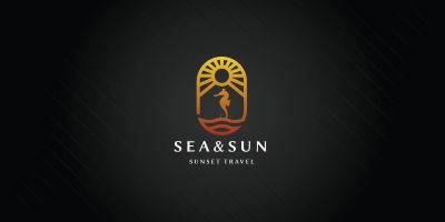 Sea and Sun v3 Pro Logo Template
