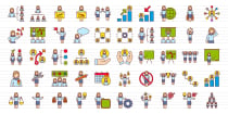 150 Business Woman Color Icons Screenshot 1