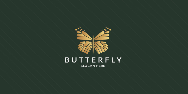 Gold Butterfly Pro Logo Templates