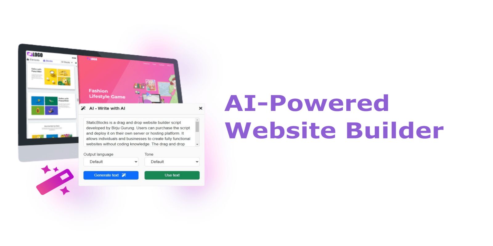 staticblocks ai powered website builder