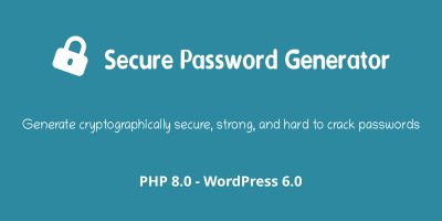 Secure Password Generator Plugin for WordPress