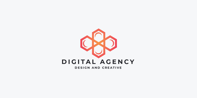Digital Agency Pro Logo Vector Template