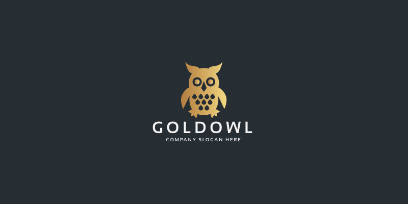 Gold Owl Pro Logo Template