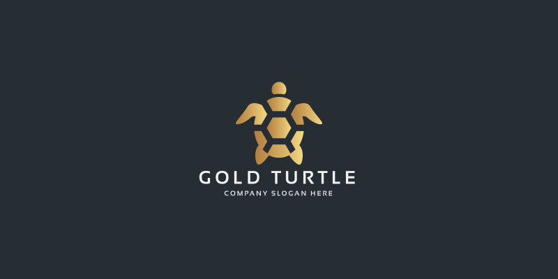 Gold Turtle Pro Logo Template