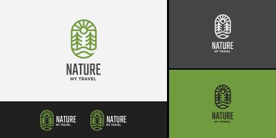 Nature Lake and Pine Logo