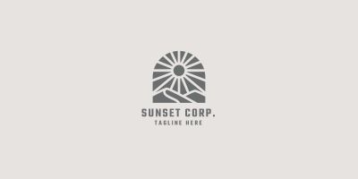 Sunset Corp. Pro Logo Templates