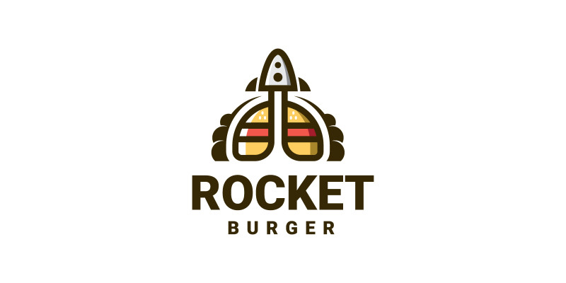 Rocket Burger Logo Template