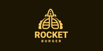 Rocket Burger Logo Template Screenshot 2