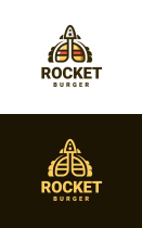 Rocket Burger Logo Template Screenshot 3