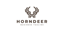 Horn Deer - Letter H Logo Template Screenshot 1