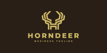 Horn Deer - Letter H Logo Template Screenshot 2