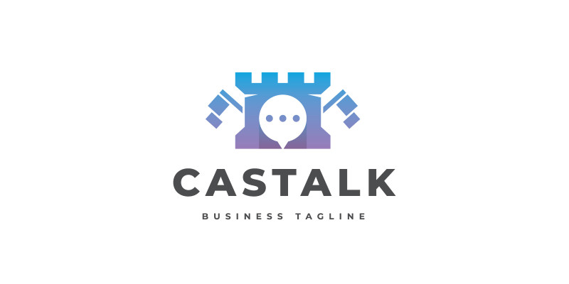 Castle Chat Logo Template