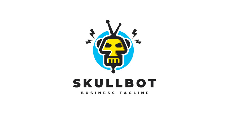 Bot Skull Logo Template