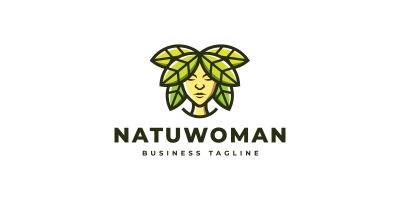 Nature Woman Logo Template