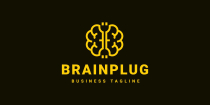 Brain Plug Logo Template Screenshot 2