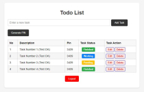 Simple ToDo List Manager PHP Script Screenshot 2