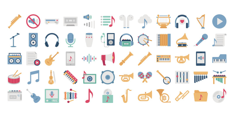 Multimedia and Music Icons Pack