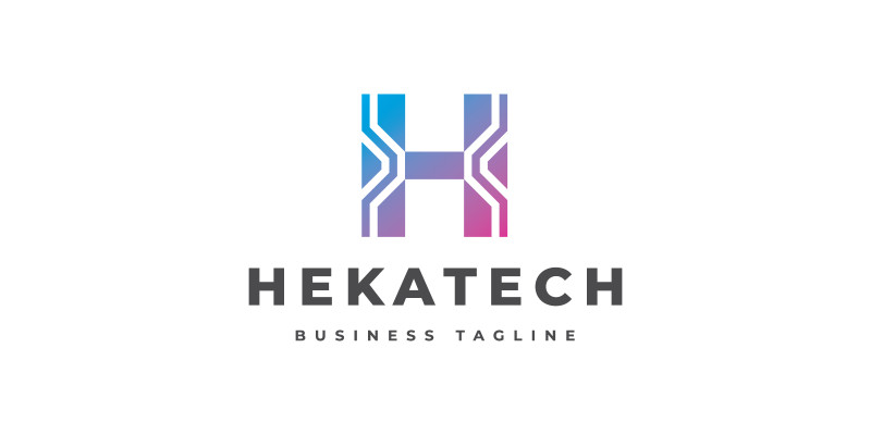 Hekatech - Letter H Logo  Template