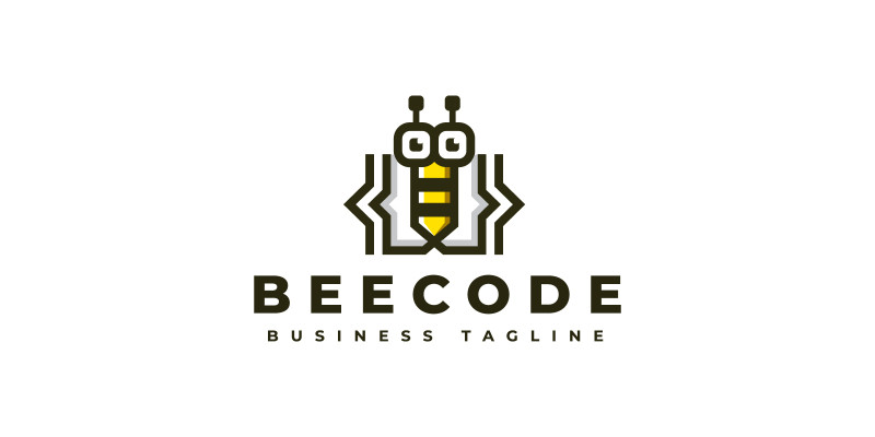 Bee Code Logo Template