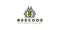 Bee Code Logo Template Screenshot 1