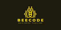 Bee Code Logo Template Screenshot 2