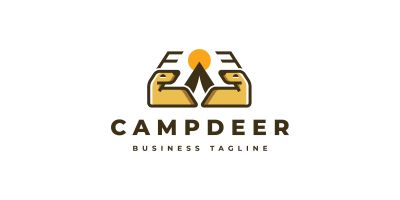 Camp Deer Logo Template