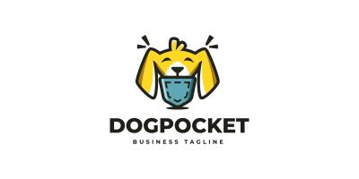 Dog Pocket Logo Template