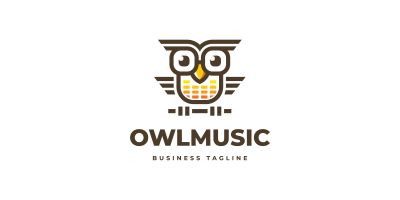 Owl Music Logo Template