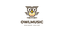 Owl Music Logo Template Screenshot 1