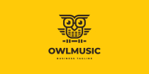 Owl Music Logo Template Screenshot 2