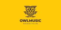 Owl Music Logo Template Screenshot 2