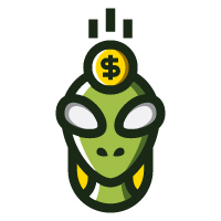 Alien Coin Logo Template