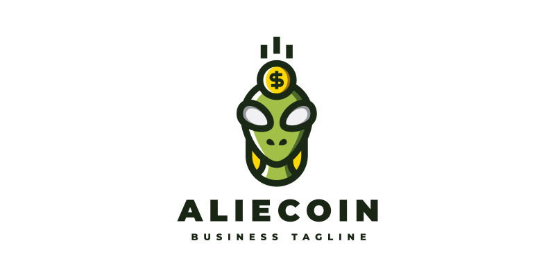 Alien Coin Logo Template