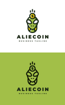 Alien Coin Logo Template Screenshot 3